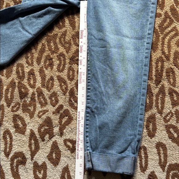 Liverpool Jeans Womens 12/31 Charlie Crop Wide Rolled Cuff Stretch Champlain - Picture 14 of 14